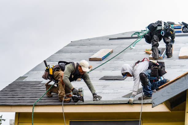 Professional Gutter Installation technician working in Timber, OR